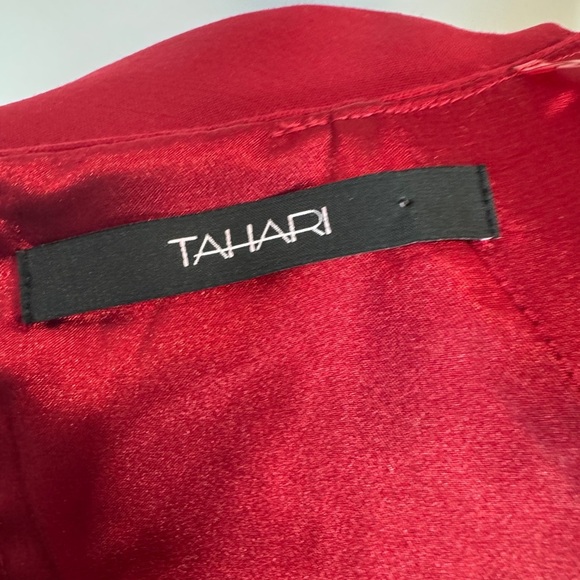 Tahari Sleeveless Shift Wool Blend Dress Red - Picture 8 of 12